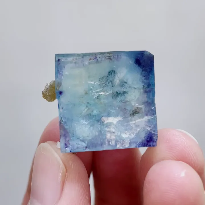 Natural Blue Phantom Fluorite,Mineral Specimen: Yindu,Inner Mongolia (20*20*15MM) - image 7