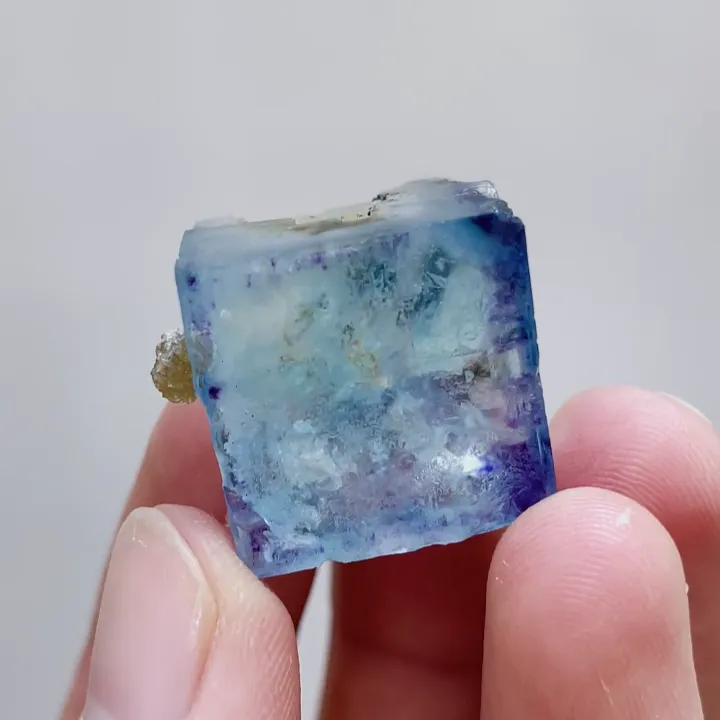 Natural Blue Phantom Fluorite,Mineral Specimen: Yindu,Inner Mongolia (20*20*15MM) image