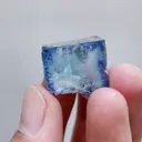 Natural Blue Phantom Fluorite,Mineral Specimen: Yindu,Inner Mongolia (20*20*15MM) - image 3