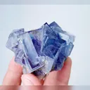 Natural Blue Phantom Fluorite,Mineral Specimen: Yindu,Inner Mongolia (70*40*30MM) - image 3