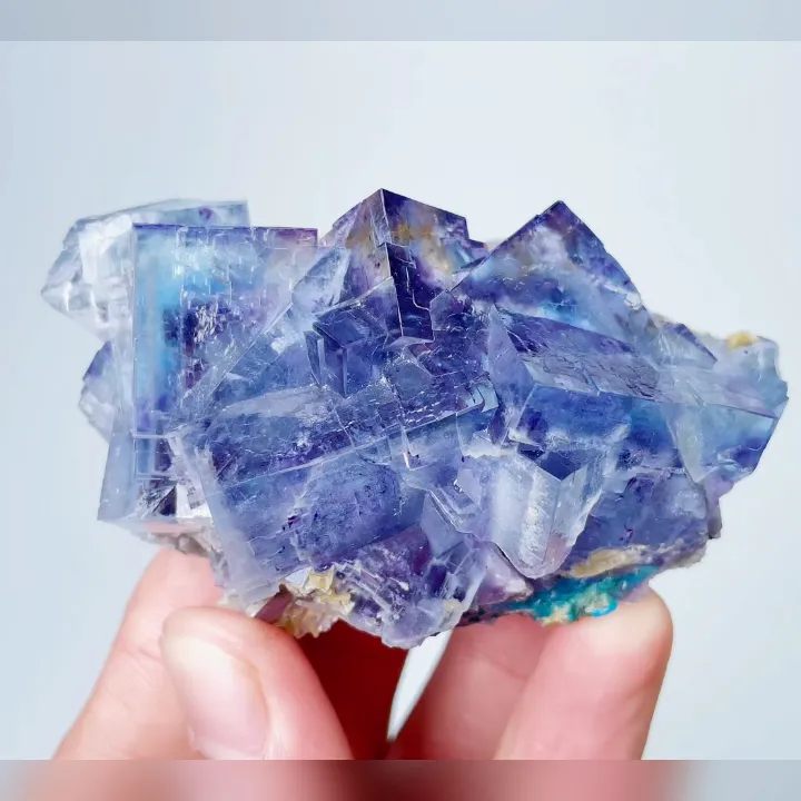 Natural Blue Phantom Fluorite,Mineral Specimen: Yindu,Inner Mongolia (70*40*30MM) - image 5