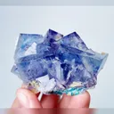 Natural Blue Phantom Fluorite,Mineral Specimen: Yindu,Inner Mongolia (70*40*30MM) - image 2