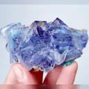 Natural Blue Phantom Fluorite,Mineral Specimen: Yindu,Inner Mongolia (70*40*30MM) - image 4