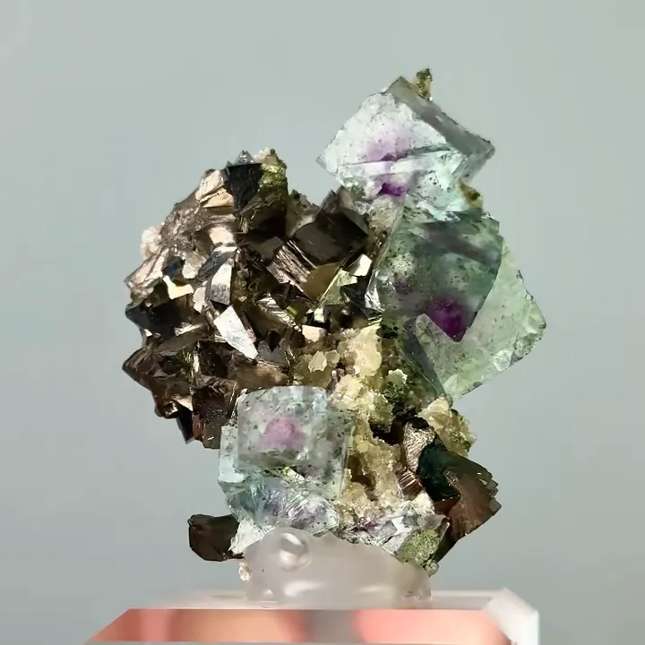 Natural Blue Phantom Pyrite & Arsenopyrite,Mineral Specimen :Yaogangxian,Hunan (30*35*15mm) - image 2