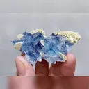 Natural Blue Phantoms Fluorite and Siderite Symbiosis comes from Yindu, Inner Mongolia 70*40*10MM - image 2
