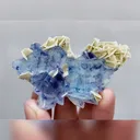 Natural Blue Phantoms Fluorite and Siderite Symbiosis comes from Yindu, Inner Mongolia 70*40*10MM - image 1