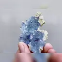 Natural Blue Phantoms Fluorite and Siderite Symbiosis comes from Yindu, Inner Mongolia 70*40*10MM - image 4