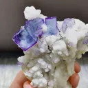 Natural Blue Porcelain Fluorite and Quartz Symbiosis comes from Yaogangxian,Hunan 65*40*80MM - image 2
