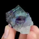 Natural Blue Purple Cubic Fluorite and Quartz, Mineral Specimen:Yaogangxian,Hunan (25*40*30MM) - image 5