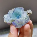 Natural Blue Purple Cubic Fluorite comes from Yaogangxian,Hunan 50*35*35MM - image 1
