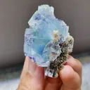 Natural Blue Purple Cubic Fluorite comes from Yaogangxian,Hunan 50*35*35MM - image 2