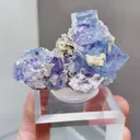 Natural Blue Purple Cubic Fluorite comes from Yaogangxian,Hunan 60*27*35MM - image 4