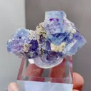 Natural Blue Purple Cubic Fluorite comes from Yaogangxian,Hunan 60*27*35MM - image 1