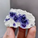Natural Blue Purple Cubic Fluorite comes from Yindu,Inner Mongolia 50*15*30MM - image 4