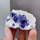 Natural Blue Purple Cubic Fluorite comes from Yindu,Inner Mongolia 50*15*30MM - image 1