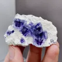Natural Blue Purple Cubic Fluorite comes from Yindu,Inner Mongolia 50*15*30MM - image 3