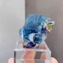 Natural Blue Purple Cubic Fluorite comes from Yindu,Inner Mongolia 55*35*30MM - image 3