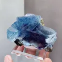 Natural Blue Purple Cubic Fluorite comes from Yindu,Inner Mongolia 55*35*30MM - image 5