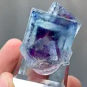 Natural Blue Purple Cubic Phantom Fluorite comes from Yindu,Neimenggu 25*35*20MM - image 4