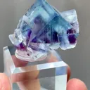 Natural Blue Purple Cubic Phantom Fluorite comes from Yindu,Neimenggu 25*35*20MM - image 2