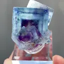 Natural Blue Purple Cubic Phantom Fluorite comes from Yindu,Neimenggu 25*35*20MM - image 1