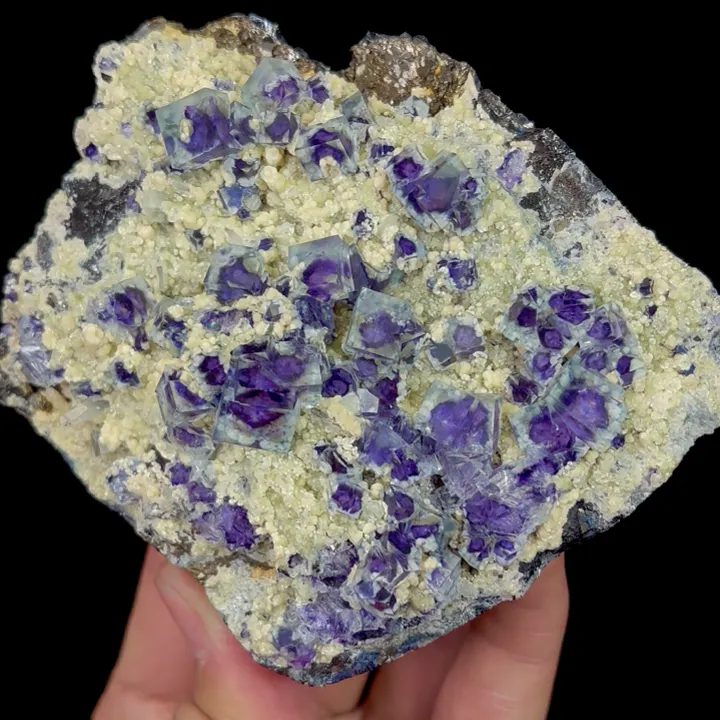 Natural Blue Purple Fluorite and Mica Mineral Specimen,High Quality Specimen,YINDU,INNER MONGOLIA,CHINA(102*90*34mm) - image 3