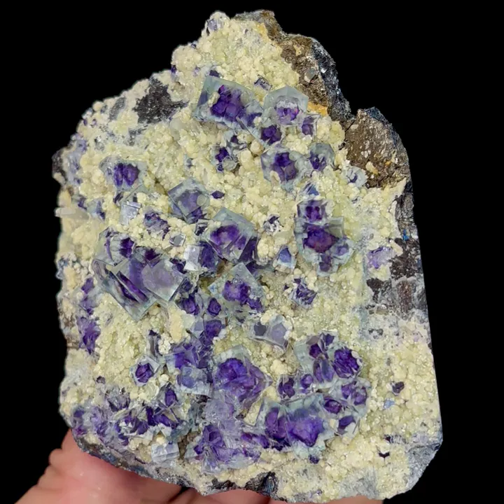 Natural Blue Purple Fluorite and Mica Mineral Specimen,High Quality Specimen,YINDU,INNER MONGOLIA,CHINA(102*90*34mm) - image 2