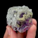 Natural Blue Purple Fluorite and Pyrite Mineral Specimen,High Quality Specimen,YAO GANG XIAN,HUNAN,CHINA(50*47*41mm) - image 3