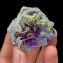Natural Blue Purple Fluorite and Pyrite Mineral Specimen,High Quality Specimen,YAO GANG XIAN,HUNAN,CHINA(50*47*41mm) - image 2