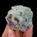 Natural Blue Purple Fluorite and Pyrite Mineral Specimen,High Quality Specimen,YAO GANG XIAN,HUNAN,CHINA(50*47*41mm) - image 1