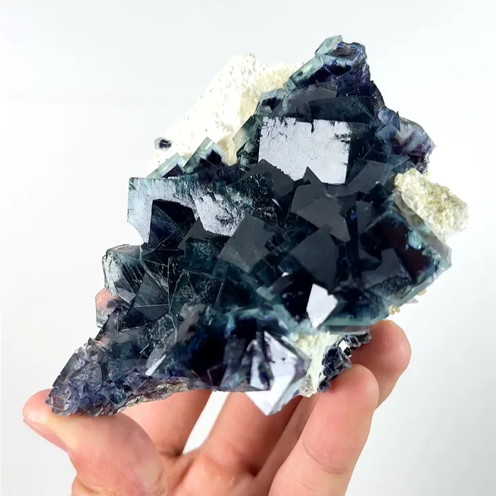 Natural Blue Purple Fluorite, Cube Mineral Specimen: NEIMNEGGU (105*55*90mm) - image 2