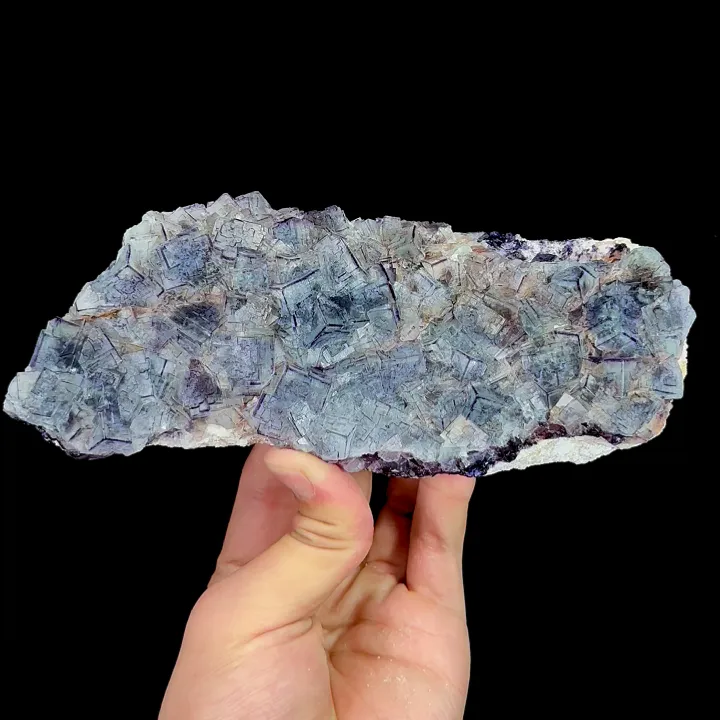 Natural Blue Purple Fluorite, Mineral Specimen: Zhejiang,China (180*70*40MM) image