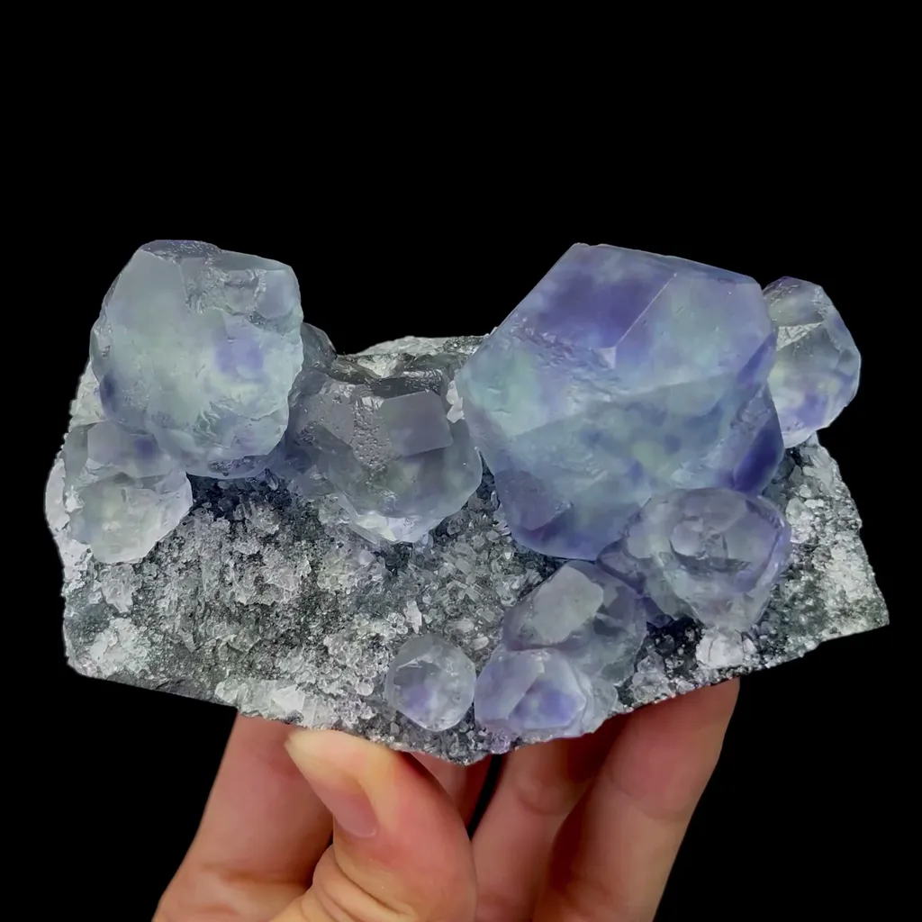 Natural Blue Purple Fluorite Mineral Specimen,High Quality Specimen,FUJIAN,CHINA(105*64*48mm) image