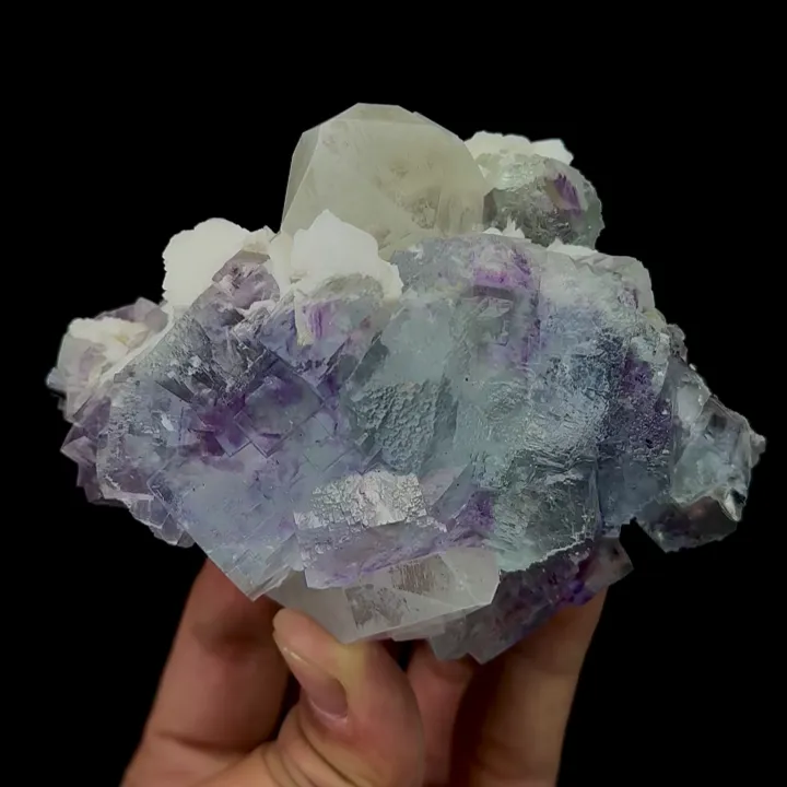 Natural Blue Purple Fluorite Mineral Specimen,High Quality Specimen:YAO GANG XIAN,CHINA(102*70*71mm) image