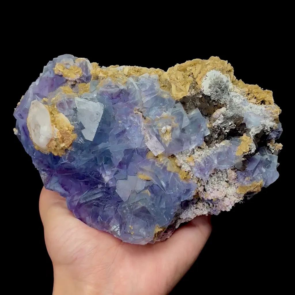 Natural Blue Purple Fluorite Mineral Specimen,High Quality Specimen,YAO GANG XIAN,HUNAN,CHINA(175*128*60mm) image