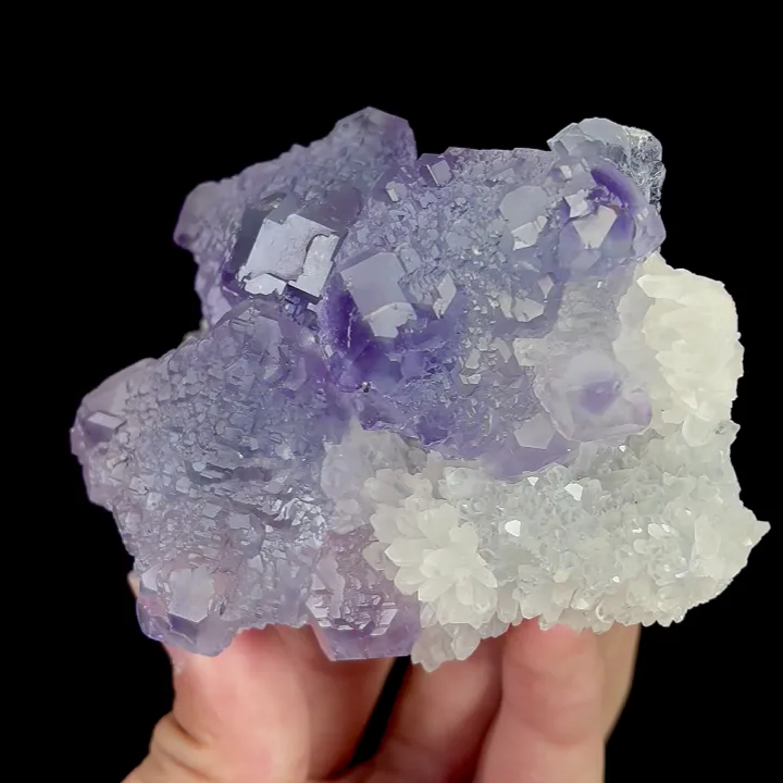 Natural Blue Purple Fluorite,Ladder Pattern Mineral Specimen:SHANGBAO (110*75*50mm) - image 2