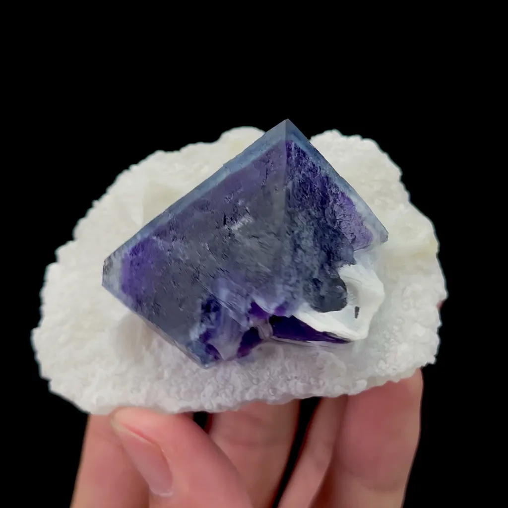 Natural Blue Purple Octahedral Fluorite Mineral Specimen,High Quality Specimen,ZHEJIANG,CHINA(73*52*38mm) - image 2