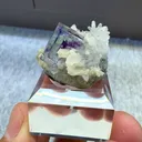 Natural Blue Purple Phantom Fluorite  and Crystal Coexist comes from Yaogangxian,Hunan 35*25*15MM - image 3