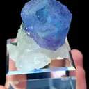 Natural Blue Purple Phantom Fluorite and Crystal Coexist with Wolframite comes from Yaogangxian,Hunan 45*35*45MM - image 4