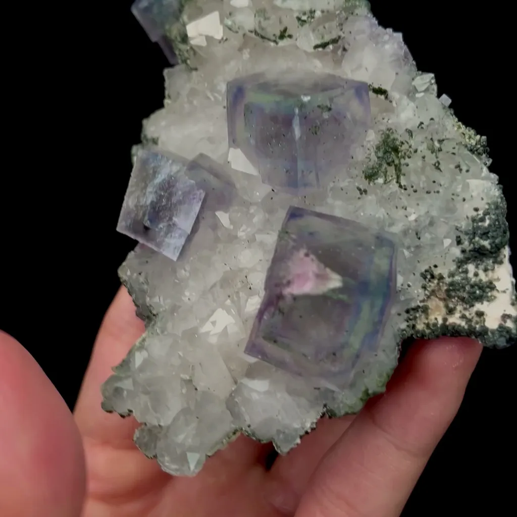 Natural Blue Purple Phantom Fluorite and Crystal Mineral Specimen,High Quality Specimen,YAO GANG XIAN,HUNAN,CHINA(108*75*45mm) - image 2