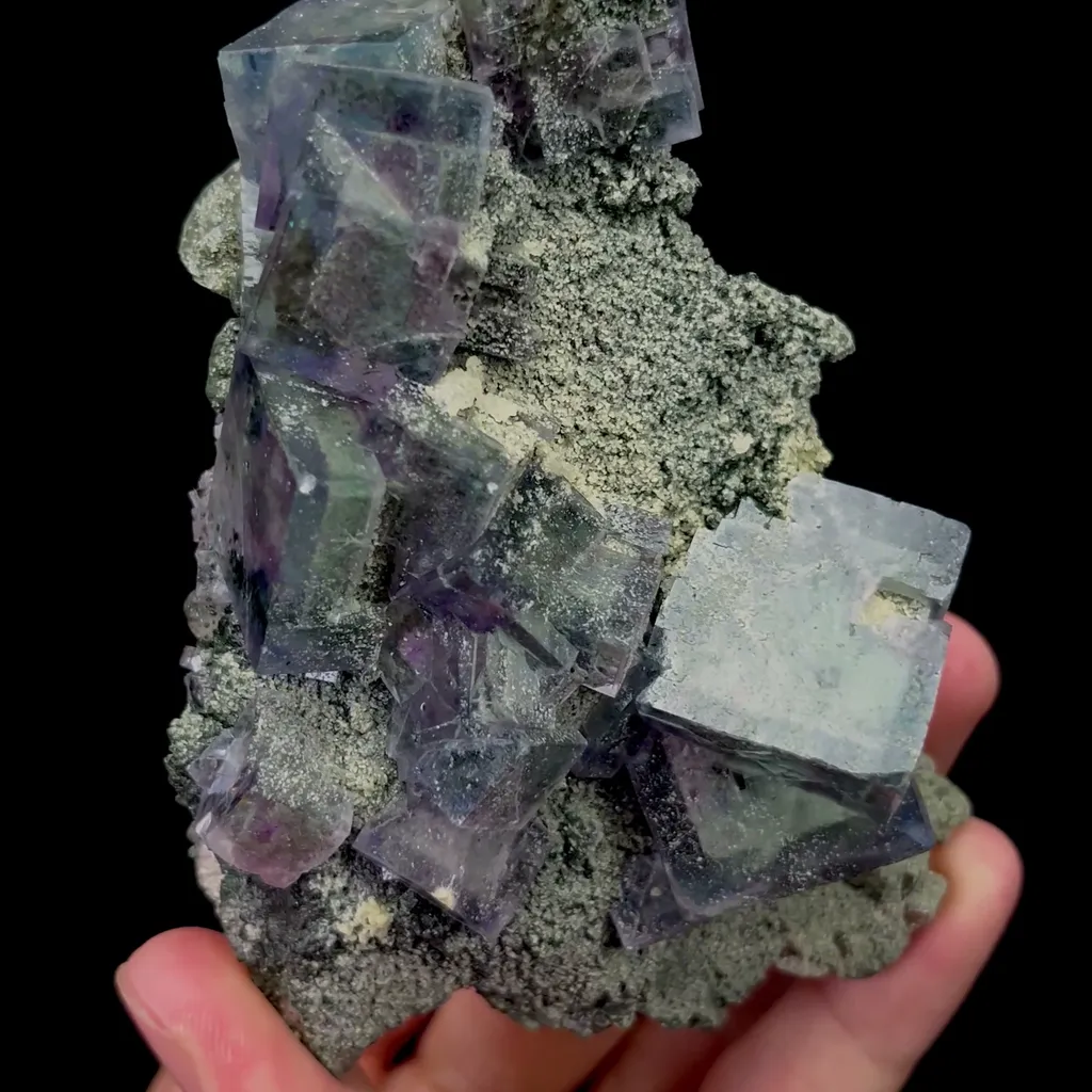 Natural Blue Purple Phantom Fluorite and Crystal Mineral Specimen,High Quality Specimen,YAO GANG XIAN,HUNAN,CHINA(108*75*45mm) - image 4