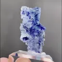 Natural Blue Purple Phantom Fluorite and Flaky Calcite coexist comes from Yindu,Inner Mongolia 25*15*30MMMM - image 3