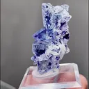 Natural Blue Purple Phantom Fluorite and Flaky Calcite coexist comes from Yindu,Inner Mongolia 25*15*30MMMM - image 4