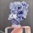 Natural Blue Purple Phantom Fluorite and Flaky Calcite coexist comes from Yindu,Inner Mongolia 25*15*30MMMM - image 5