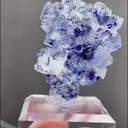 Natural Blue Purple Phantom Fluorite and Flaky Calcite coexist comes from Yindu,Inner Mongolia 25*15*30MMMM - image 6