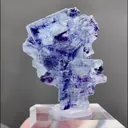 Natural Blue Purple Phantom Fluorite and Flaky Calcite coexist comes from Yindu,Inner Mongolia 25*15*30MMMM - image 1
