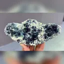 Natural Blue Purple Phantom Fluorite and Mica coexist comes from Yindu,Inner Mongolia 160*35*75MM - image 1