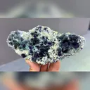 Natural Blue Purple Phantom Fluorite and Mica coexist comes from Yindu,Inner Mongolia 160*35*75MM - image 2