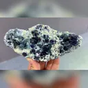 Natural Blue Purple Phantom Fluorite and Mica coexist comes from Yindu,Inner Mongolia 160*35*75MM - image 7