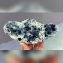 Natural Blue Purple Phantom Fluorite and Mica coexist comes from Yindu,Inner Mongolia 160*35*75MM - image 6